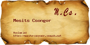 Mesits Csongor névjegykártya